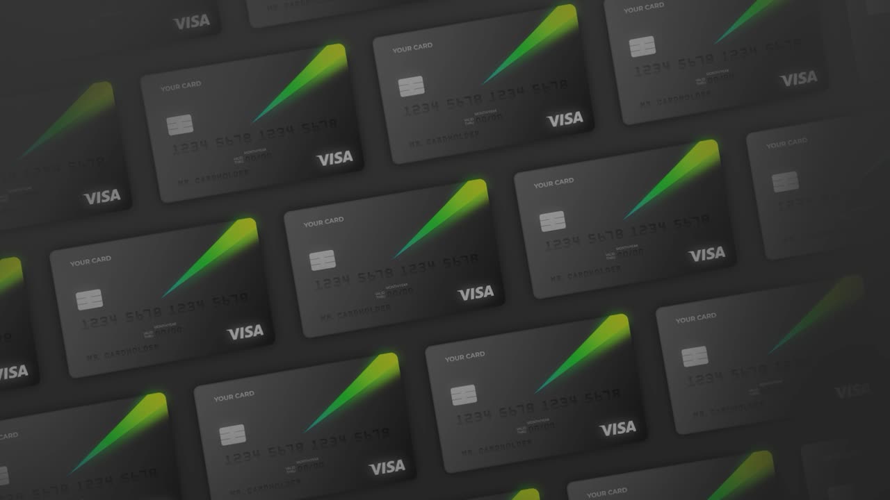 modelo moderno de tarjetas de crédito visa