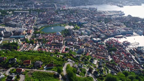 Bergen-Es-Una-Ciudad-Y-Municipio-De-Hordaland,-En-La-Costa-Oeste-De-Noruega.-Bergen-Es-La-Segunda-Ciudad-Más-Grande-De-Noruega.