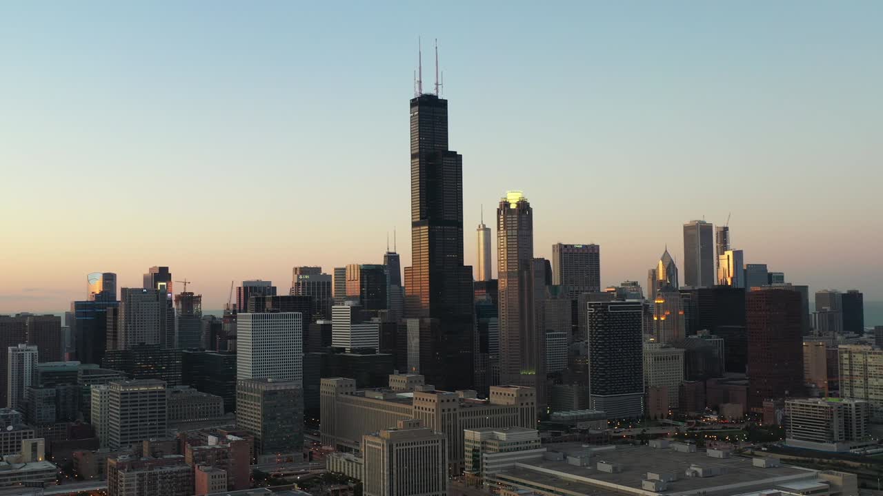 vista aérea del horizonte de chicago