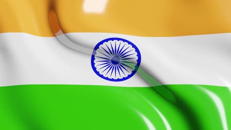 waving flag of india country. 3d render national flag dynamic background. 4k realistic seamless loop animated video clip