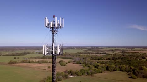 rural cell phone tower in the middle of nowhere with 5g technology updates needed stock video by aerial drone footage 6