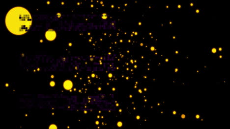 animation of yellow spots on black background