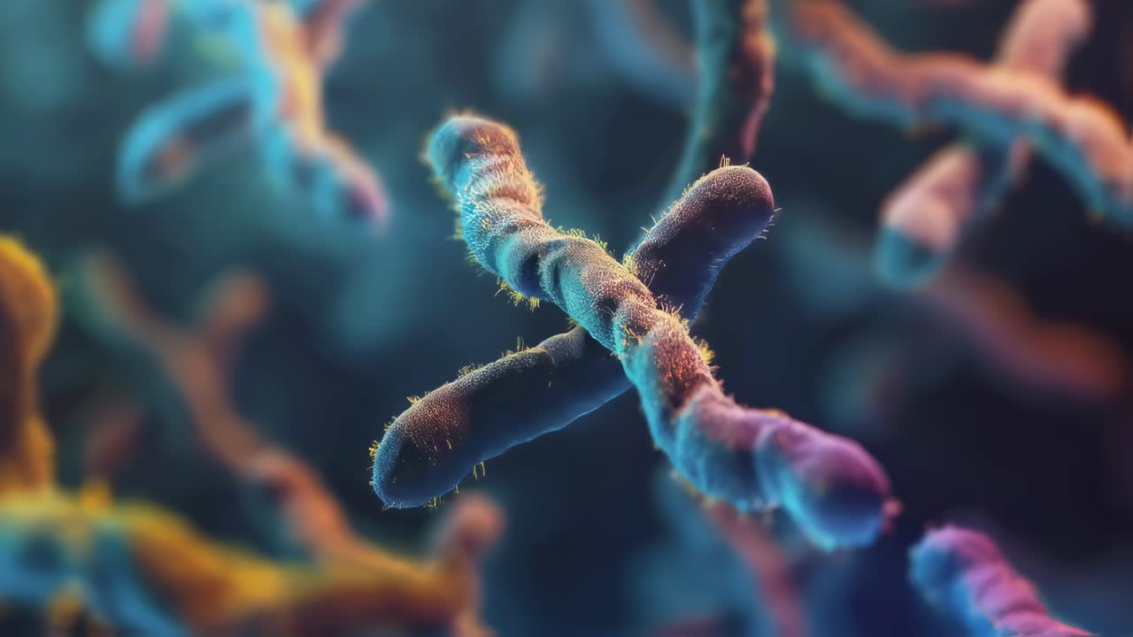 Microscopic Bacteria Chromosomes