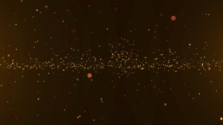 Golden particles moving stage decoration background luxury gold light streak particle luxury awards