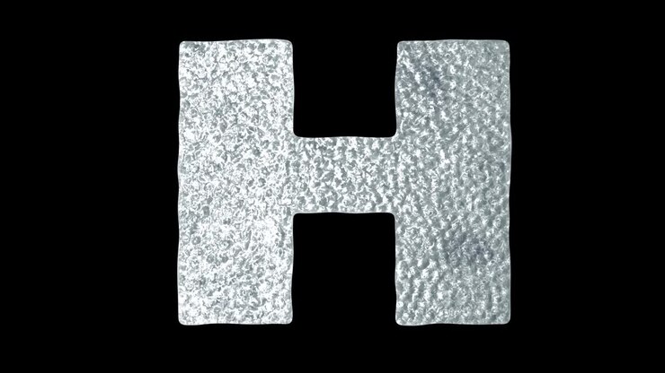 Letter H - Animated Ice Water Letters Concept