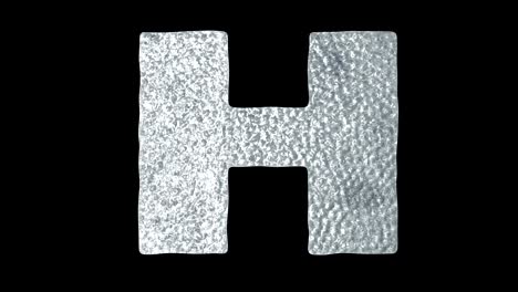 letter h - animated ice water letters concept