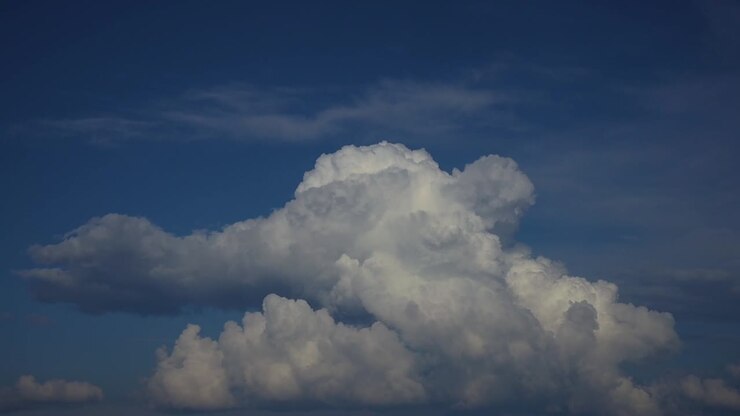 Timelapse video capturing the rapid movement of dark rain clouds across the sky