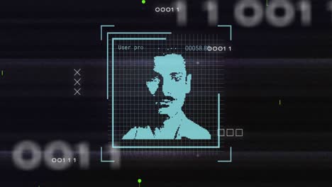 animation of biometric photo and data processing