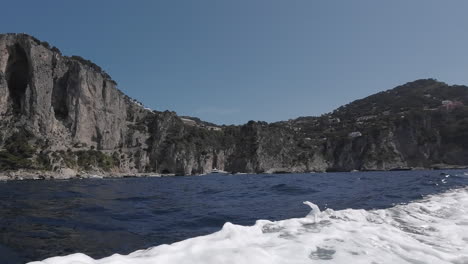 pan to island of capri. daytime, wide