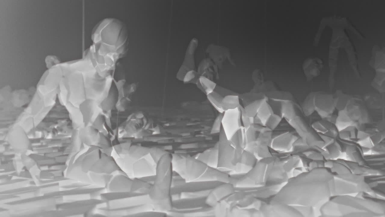 Destroyed andorids on a junkyard in xRay