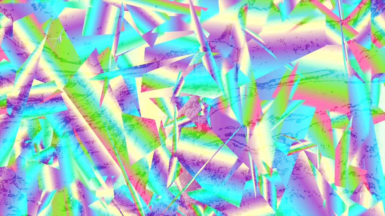 그런지 홀로그래픽 낮은 폴리 크리스탈 추상적인 모션 배경