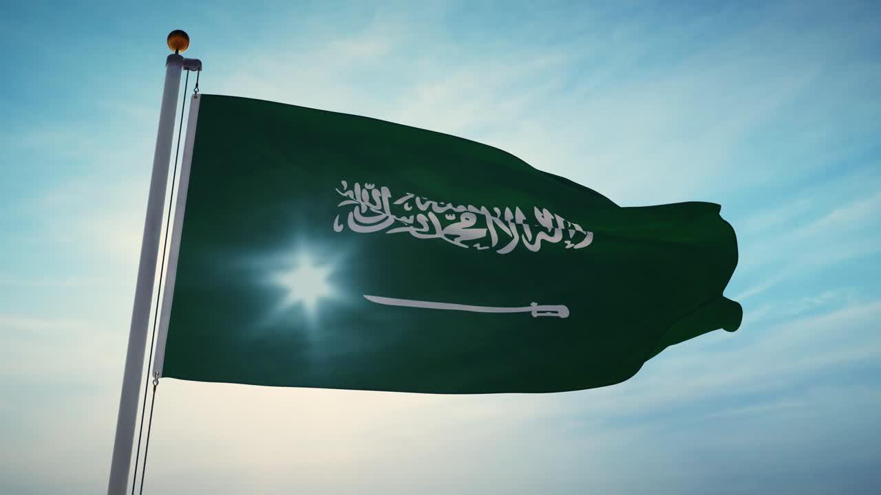 사우디 아라비아 왕국에서 사우디아라비아 발을 흔들고 - 4k 30fps 비디오