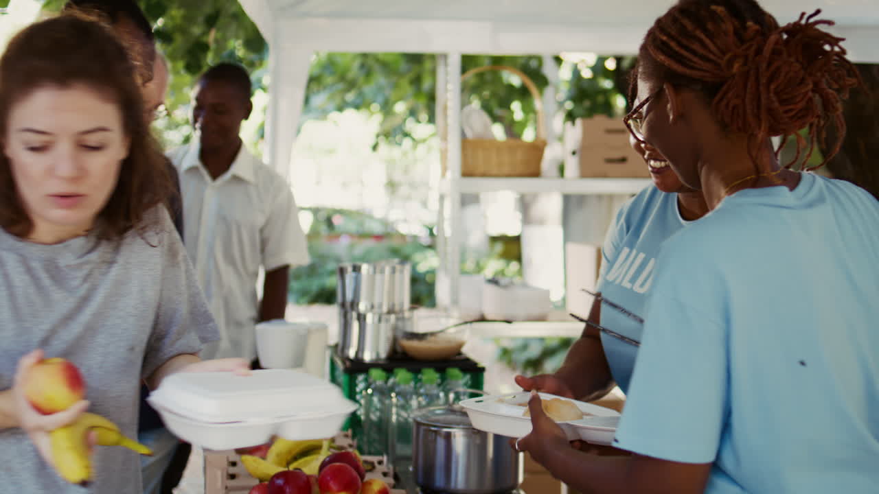 Underprivileged Receiving Hunger Relief