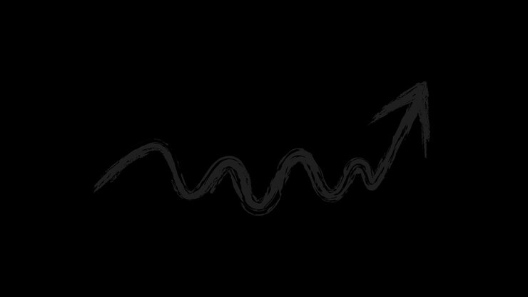 Animated Hand-Drawn Wavy Arrow Pointing Upward
