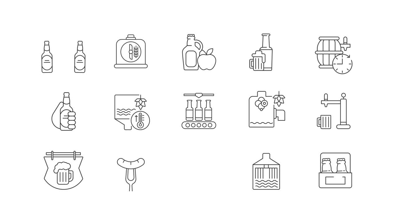 Icone di birra e produzione di birra