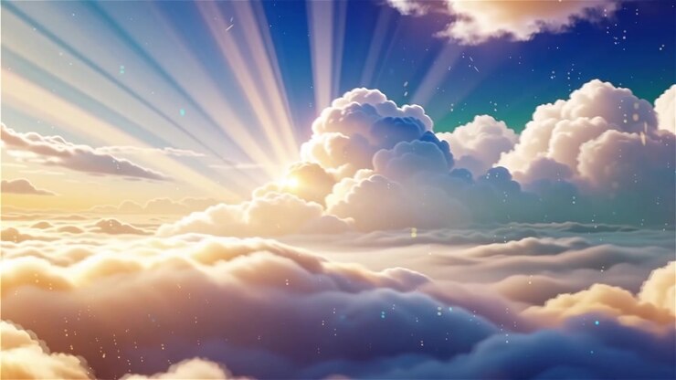 Sfondo di Adorazione Cristiana con Luce Celeste