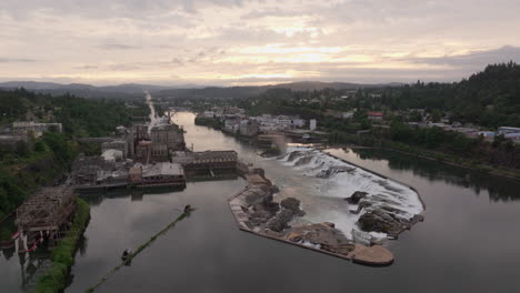 Ciudad-De-Oregon,-Oregon---Willamette-Falls