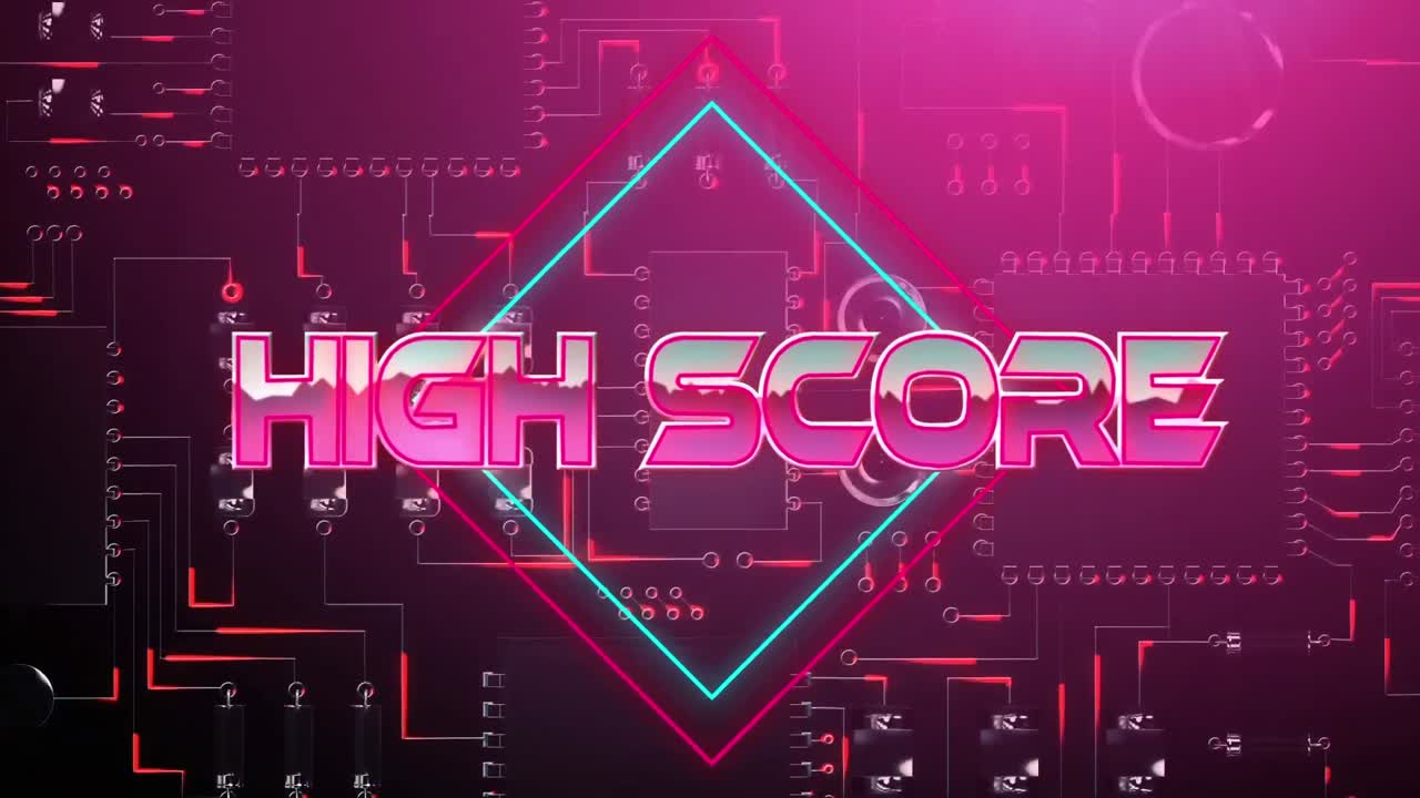 Høj score pink spilskærm