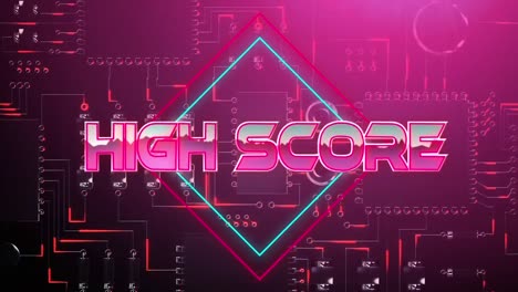 pantalla de juego de puntaje alto rosa