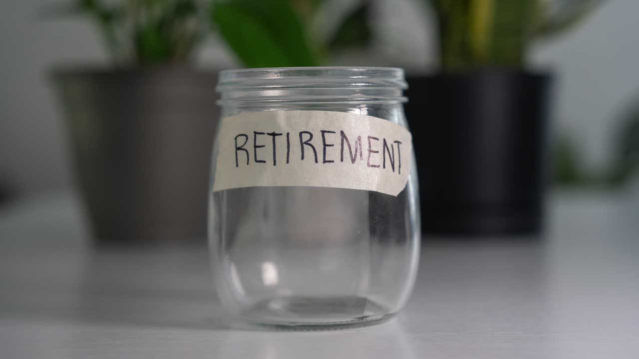 Time-lapse Saving Money For Retirement Concept