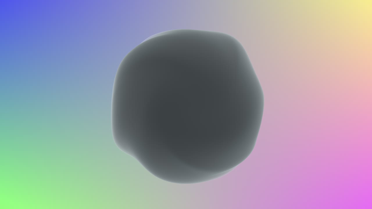 A mysterious black sphere stands out on a vibrant backdrop in this unclear image, leaving its purpose or symbolism open to interpretation