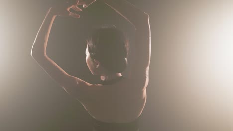 enchanting asian woman dancing ballet on theatre