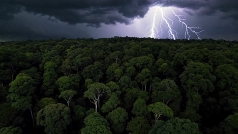 stormy night over the rainforest