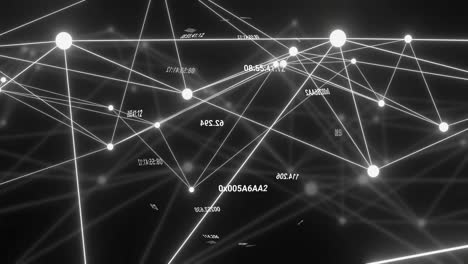 animation of numbers with network of connections