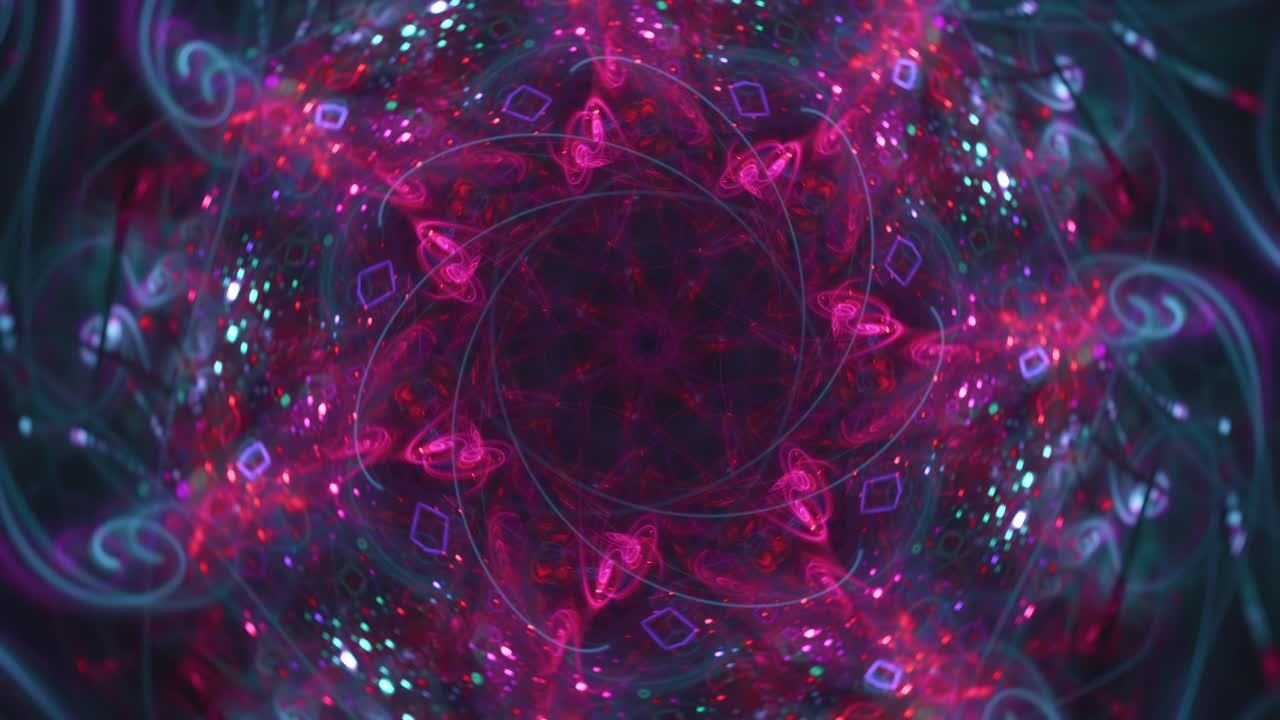hipnótica estrella cósmica supernova ciclo sin fisuras caleidoscopio mandala, energía abstracta núcleo túnel trance música de fondo éxtasis, música vj pulso visual latidos