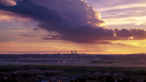 sunset seen from paracuellos del jarama