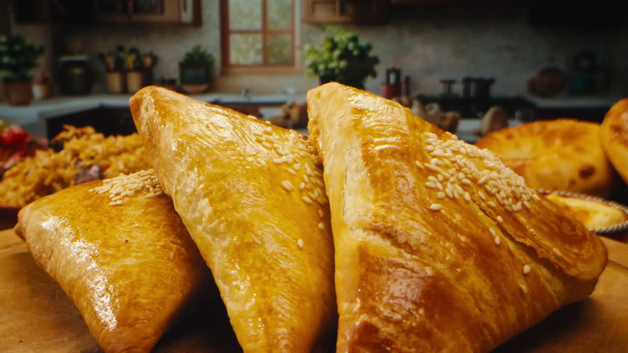 вкусные треугольные выпечки