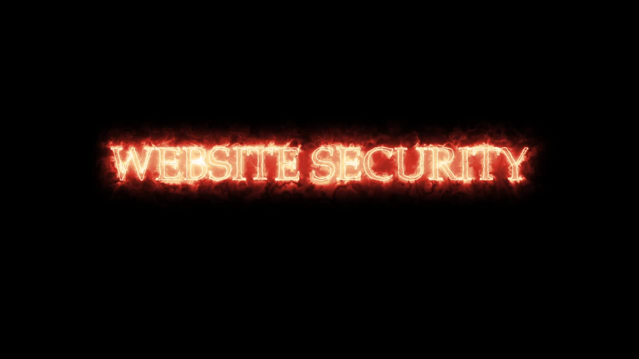 Website Security written with fire. Loop