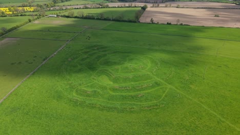 aerial view of the hill of ward. tlachtga an iron age earthen ringfort in county meath, ireland