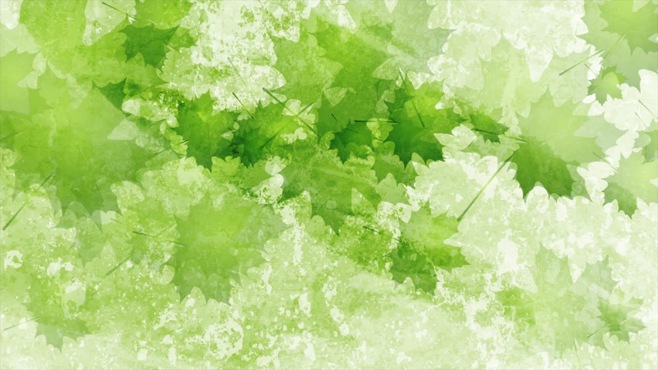초록색 잎과 함께 그룬지 여름 에코 모션 배경