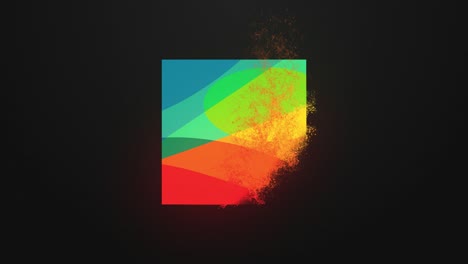animación 4k. el logotipo revela desde las partículas. desplazamiento de ruido.