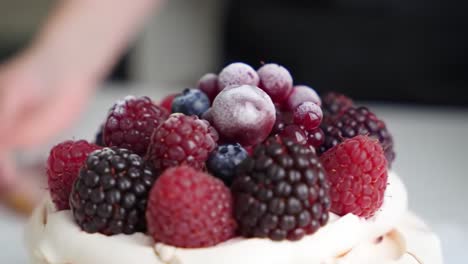 pavlova with mixed berries