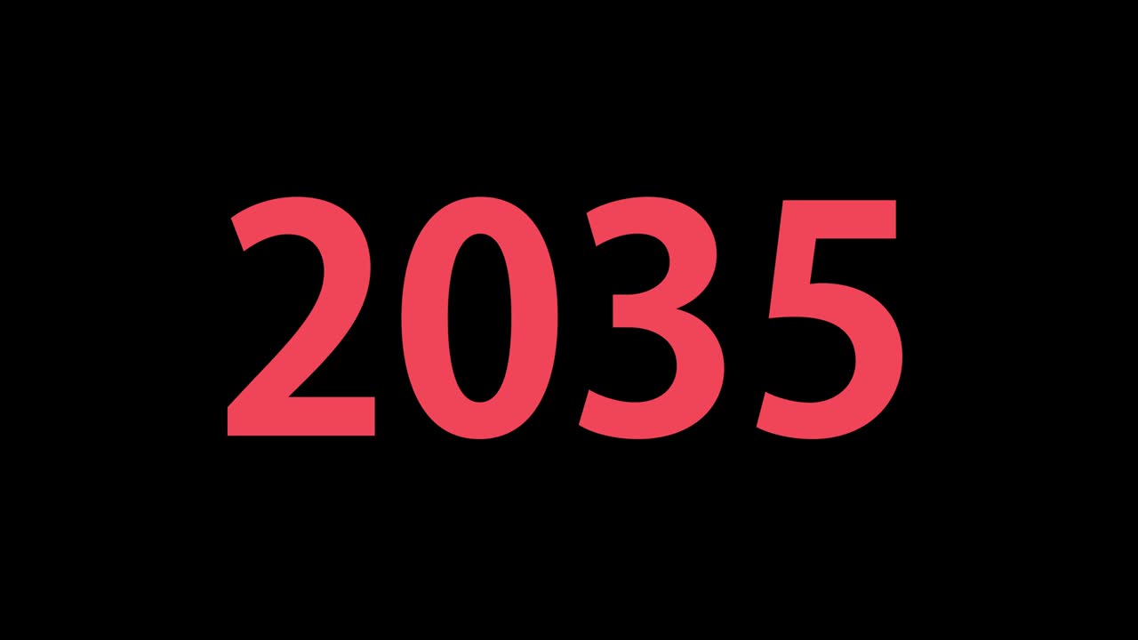 2035 animazione di testo motion graphics