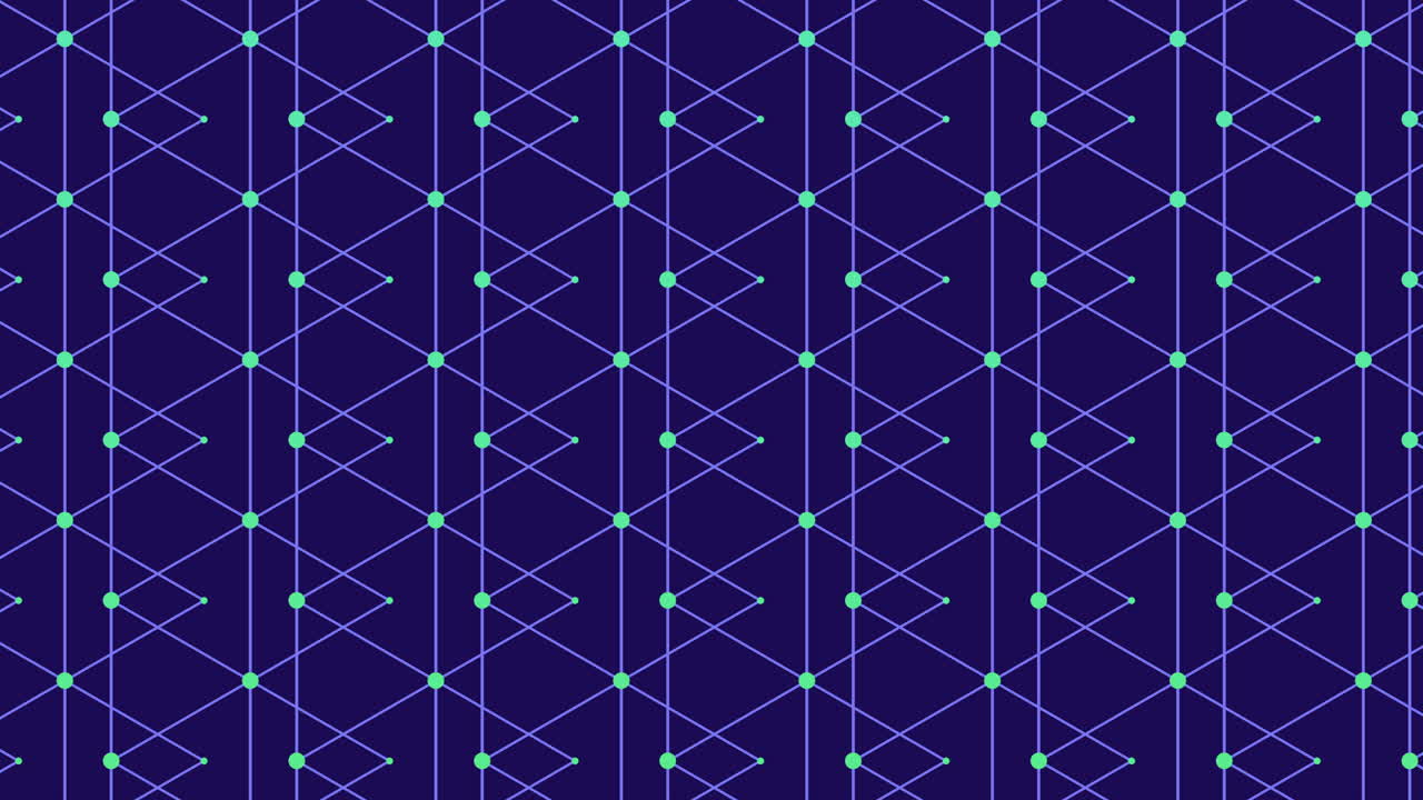 Purple big triangles futuristic pattern with neon dots