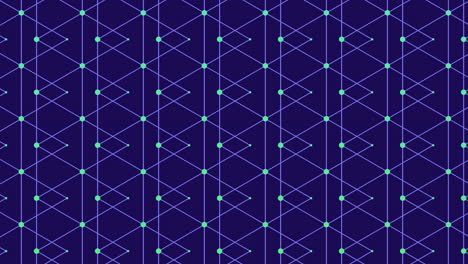 patrón futurista de grandes triángulos morados con puntos de neón
