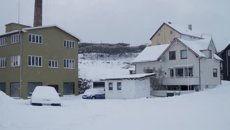 cod driers in the village of henningsvaer, in the lofoten islands of norway