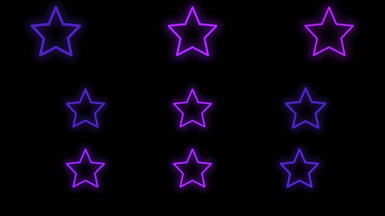 patrón de estrellas retro púrpura neón