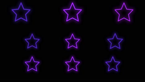 neon purple retro stars pattern