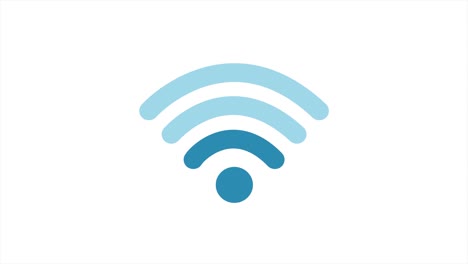 wi fi icon on white background. digital illustration. digital technology