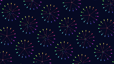 Vibrant circular line pattern on black background for web design and graphics