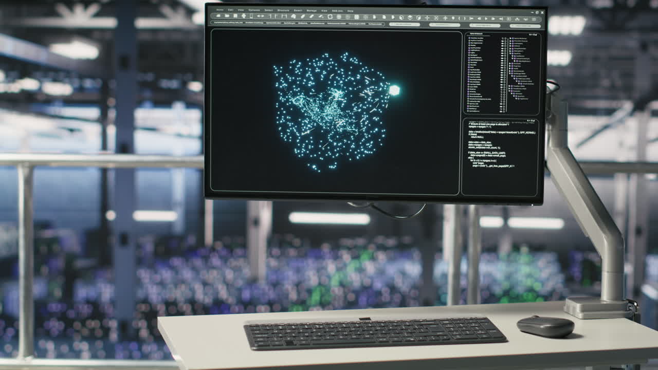 Industrial platform workstation in automated data center doing machine learning