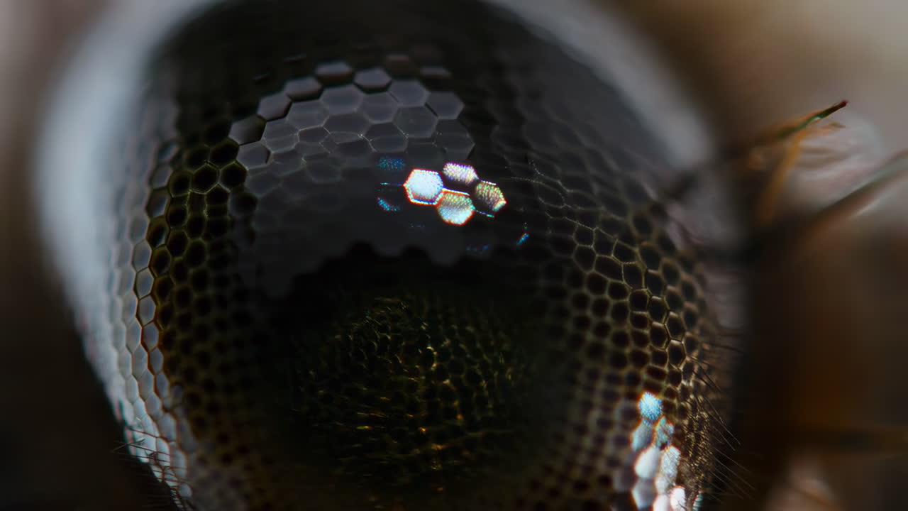 Macro Shot of an Insect's Compound Eye