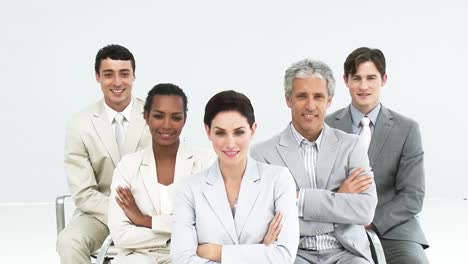 retrato de personas de negocios confiadas