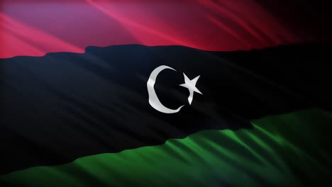 Flag-of-Libya,-full-screen-in-4K-high-resolution-State-of-Libya-flag-4K