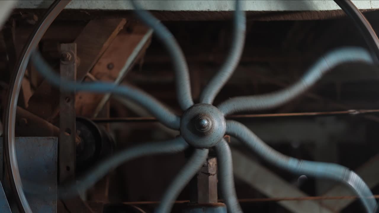 Old Industrial Fan Blades Spinning