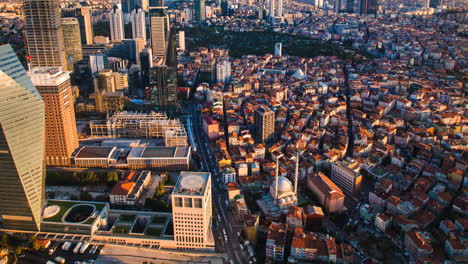 istanbul cityscape aerial view
